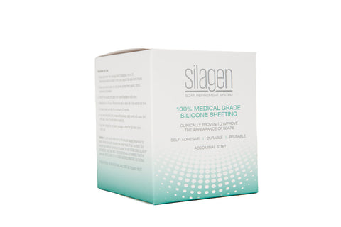 Silagen 100% Beige Medical Grade Silicone Scar Sheeting - Abdominal Strip 2"x24"